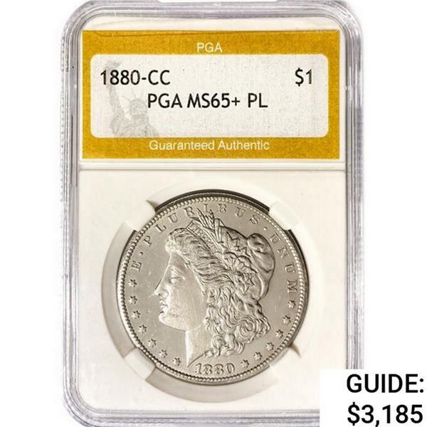 1880-CC Morgan Silver Dollar PGA MS65+ PL