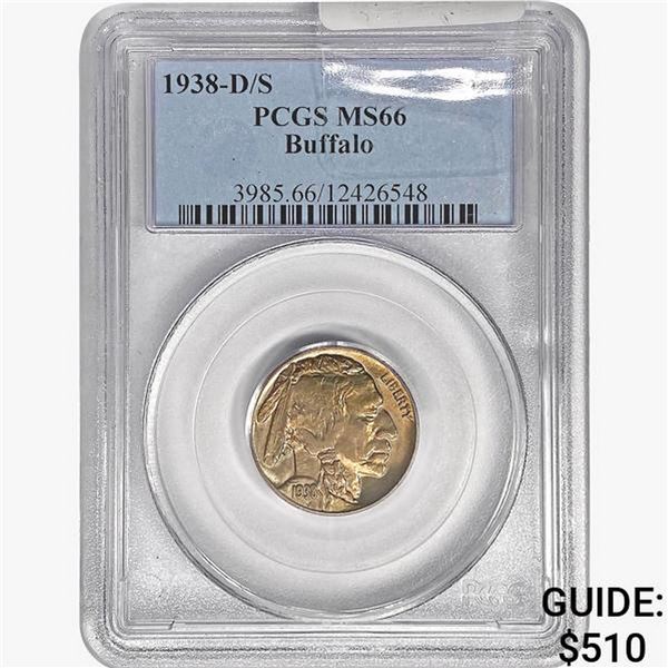 1938-D/S Buffalo Nickel PCGS MS66