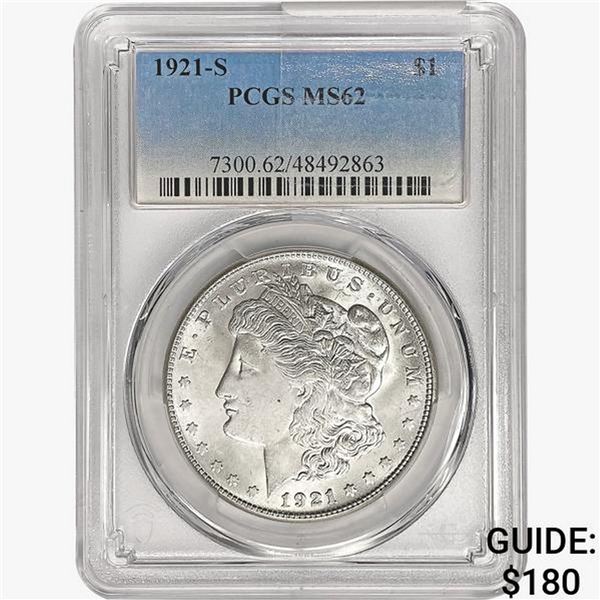 1921-S Morgan Silver Dollar PCGS MS62