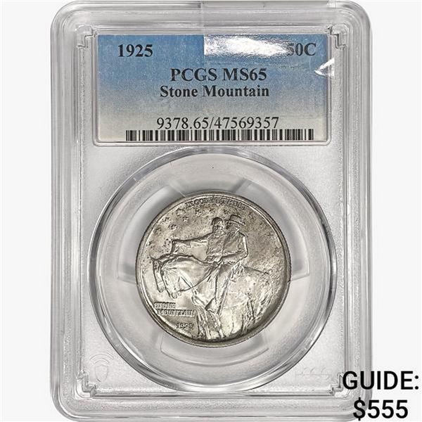 1925 Stone Mountain Half Dollar PCGS MS65