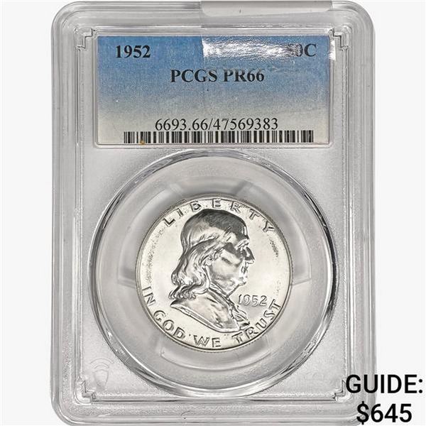 1952 Franklin Half Dollar PCGS PR66