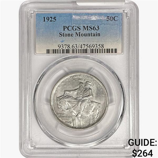 1925 Stone Mountain Half Dollar PCGS MS63