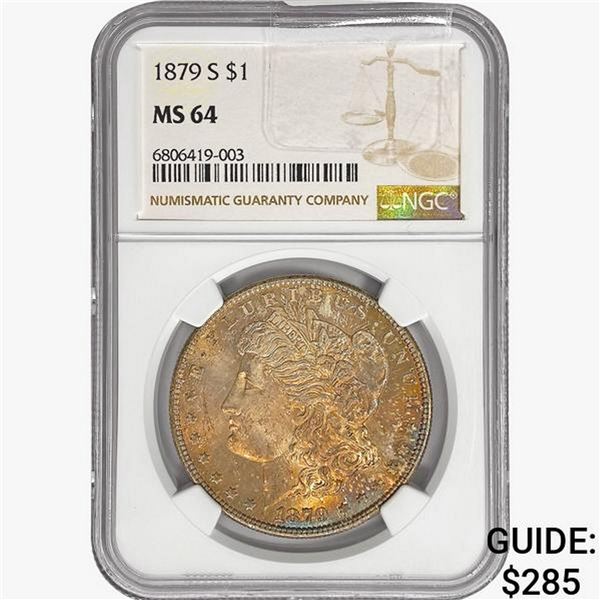 1879-S Morgan Silver Dollar NGC MS64