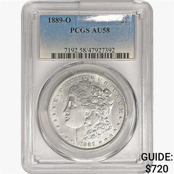 1889-O Morgan Silver Dollar PCGS AU58