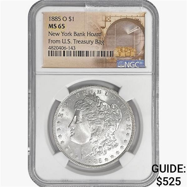 1885-O Morgan Silver Dollar NGC MS65