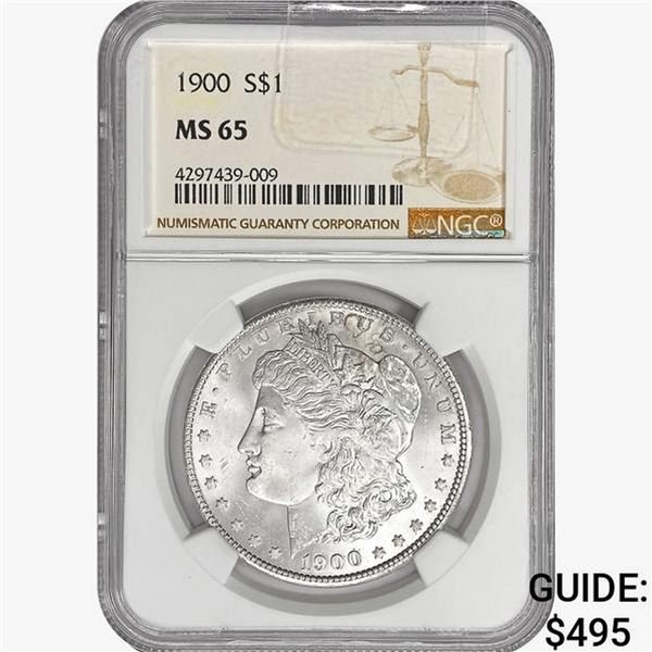 1900 Morgan Silver Dollar NGC MS65