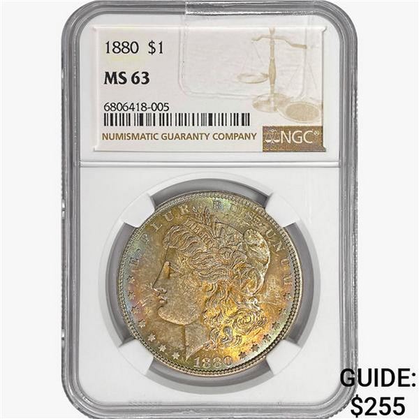 1880 Morgan Silver Dollar NGC MS63