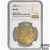 Image 1 : 1880 Morgan Silver Dollar NGC MS63