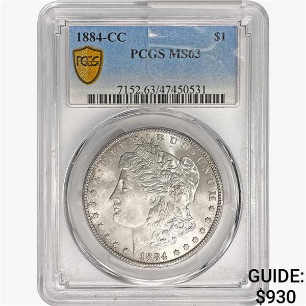 1884-CC Morgan Silver Dollar PCGS MS63