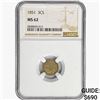 Image 1 : 1851 Silver Three Cent NGC MS62