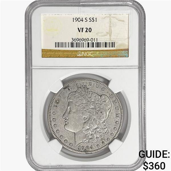 1904-S Morgan Silver Dollar NGC VF20