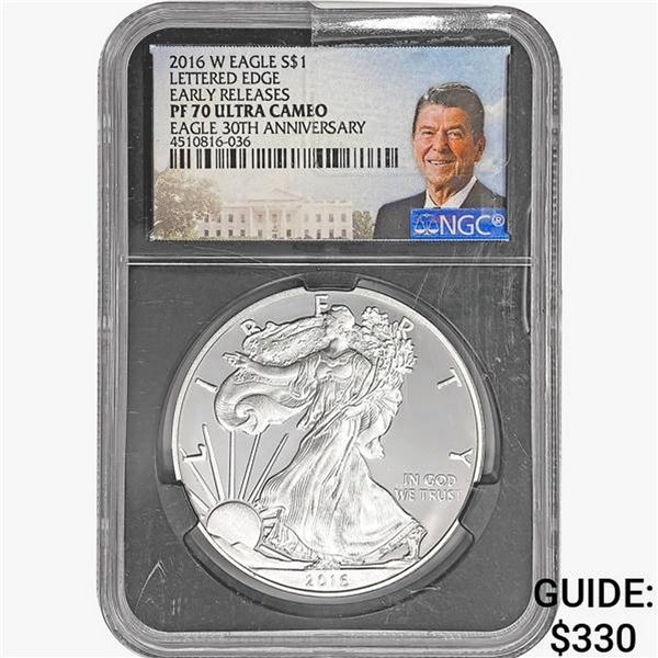 2016-W Silver Eagle NGC PF70 UC, Lettered Edge