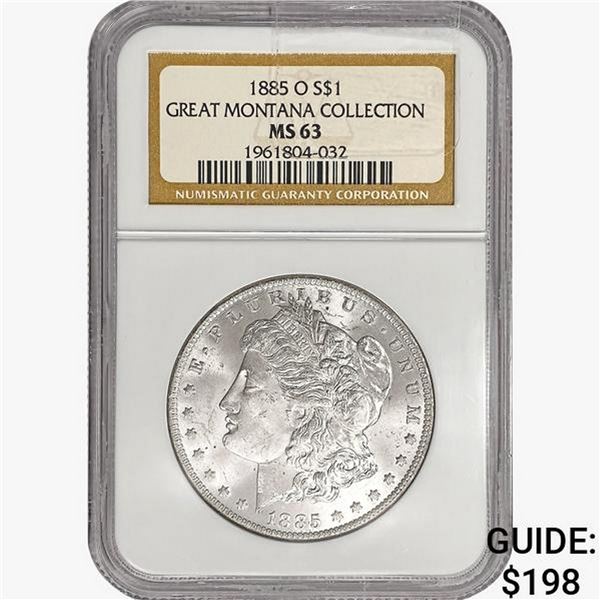 1885-O Morgan Silver Dollar NGC MS63