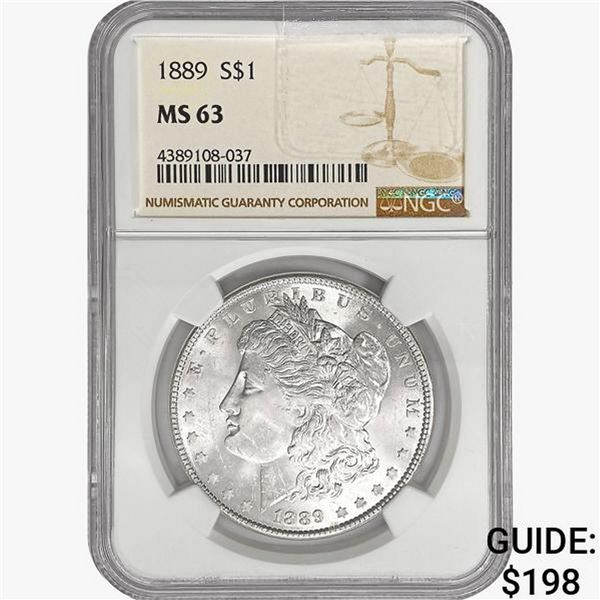 1889 Morgan Silver Dollar NGC MS63