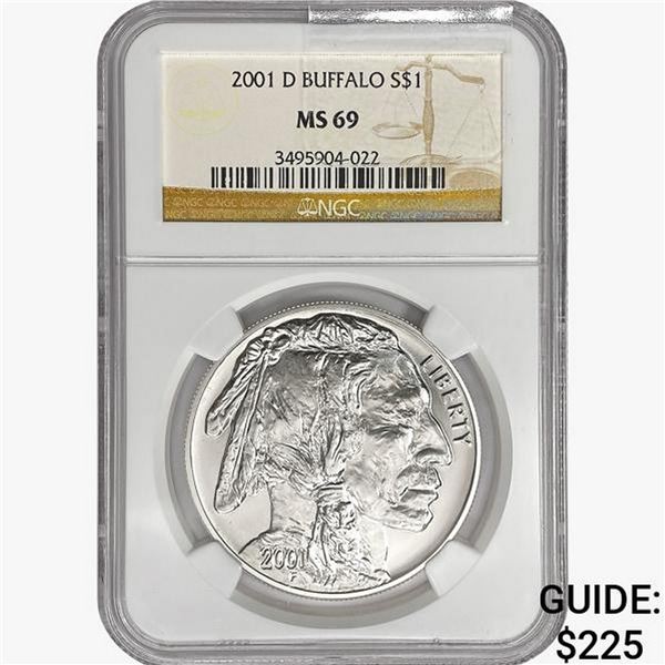 2001-D Buffalo Dollar NGC MS69