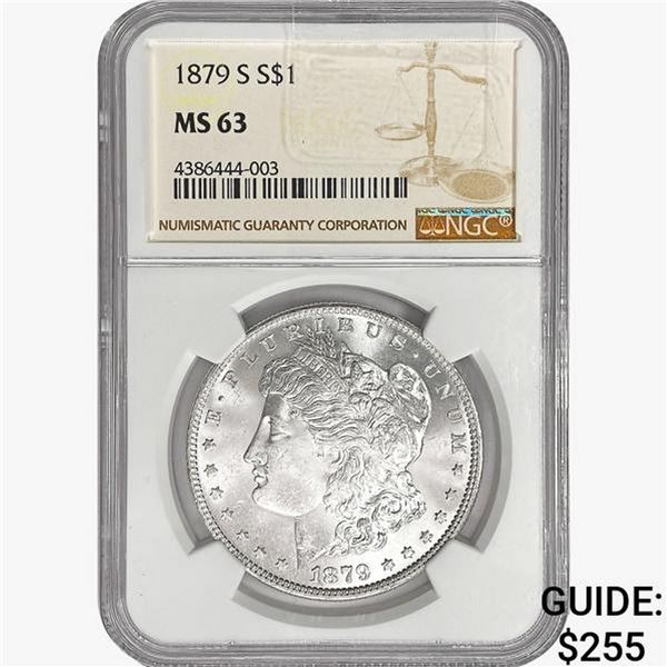 1879-S Morgan Silver Dollar NGC MS63