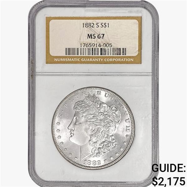 1882-S Morgan Silver Dollar NGC MS67
