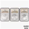 Image 1 : [3] 1998 & 2004 Silver Eagle NGC MS69