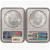 Image 2 : [2] 1986 Silver Eagle NGC MS69