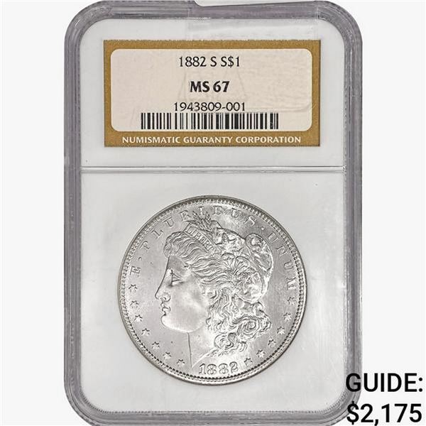 1882-S Morgan Silver Dollar NGC MS67