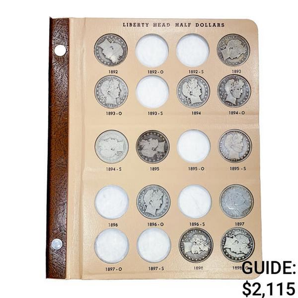 1892-1915 Barber Half Dollar Set [59 Coins]