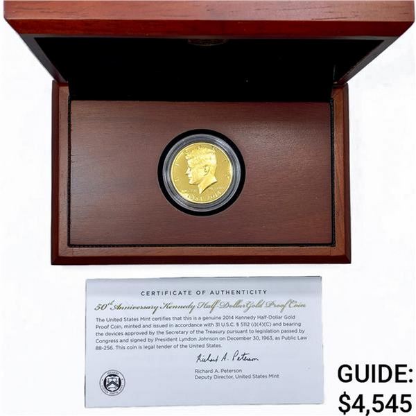 2014 Kennedy 0.75oz Gold 50th Anniv. Coin [1 Coin]