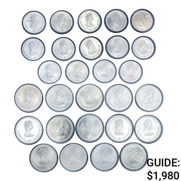 1974-1976 35.35oz Canadian Olympic $5 and $10 Silv