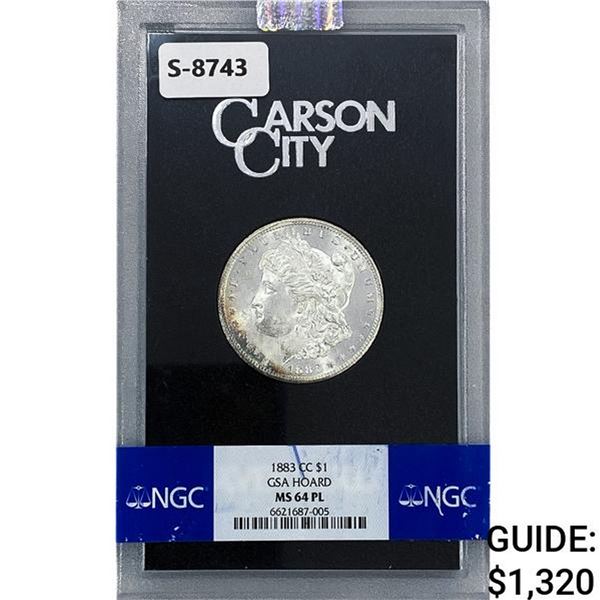 1883-CC Morgan Silver Dollar NGC MS64 PL GSA