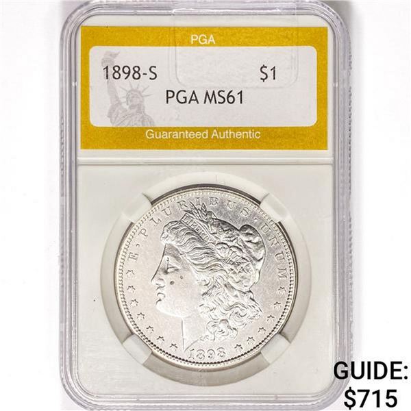 1898-S Morgan Silver Dollar PGA MS61
