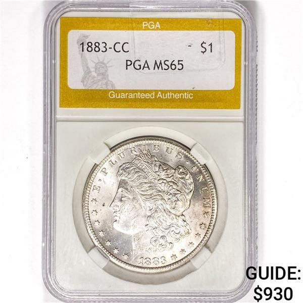 1883-CC Morgan Silver Dollar PGA MS65