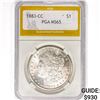 Image 1 : 1883-CC Morgan Silver Dollar PGA MS65