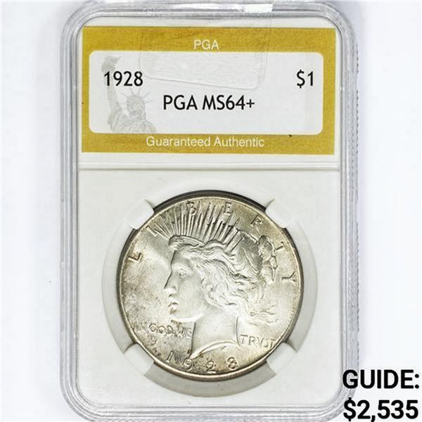 1928 Silver Peace Dollar PGA MS64+