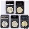 Image 1 : 1922 [3], 1923 [2] Set [5] Silver Peace Dollar UN