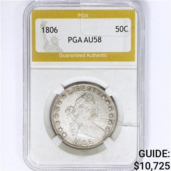 1806 Draped Bust Half Dollar PGA AU58