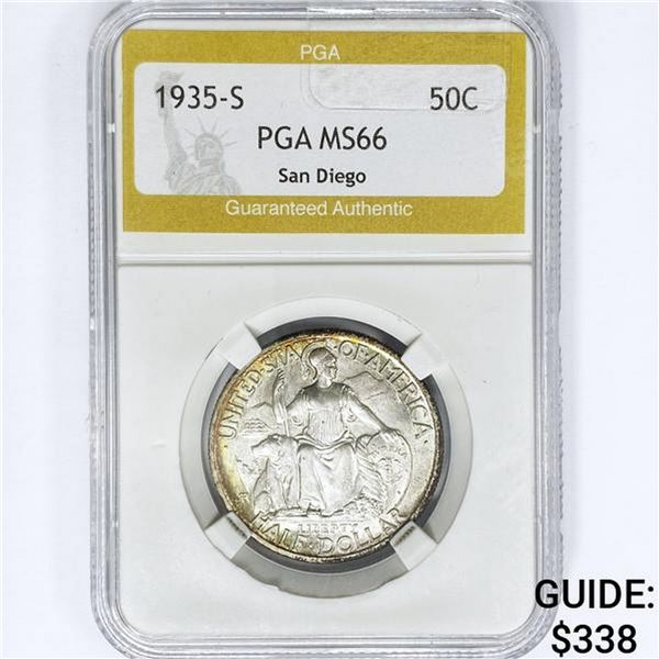1935-S San Diego Half Dollar PGA MS66