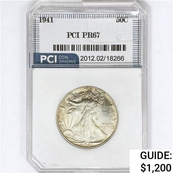 1941 Walking Liberty Half Dollar PCI PR67