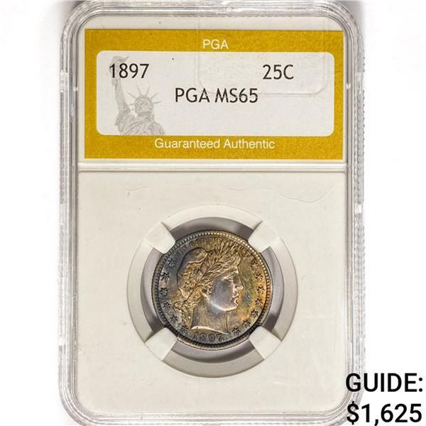1897 Barber Quarter PGA MS65