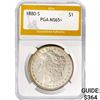 1880-S Morgan Silver Dollar PGA MS65+