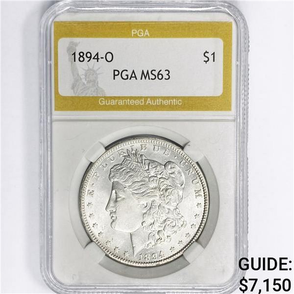 1894-O Morgan Silver Dollar PGA MS63