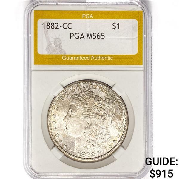 1882-CC Morgan Silver Dollar PGA MS65