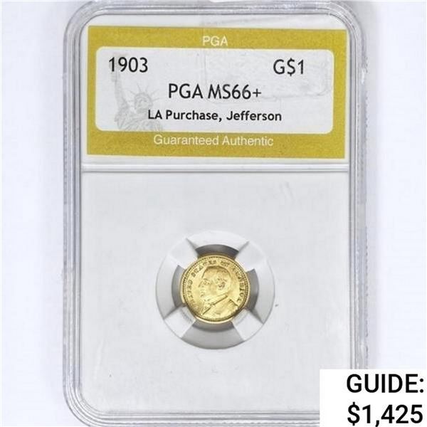 1903 LA Purcase Gold Dollar PGA MS66+