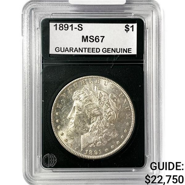 1891-S Morgan Silver Dollar GG MS67