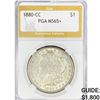 Image 1 : 1880-CC Morgan Silver Dollar PGA MS65+