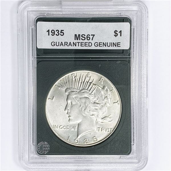 1935 Silver Peace Dollar GG MS67