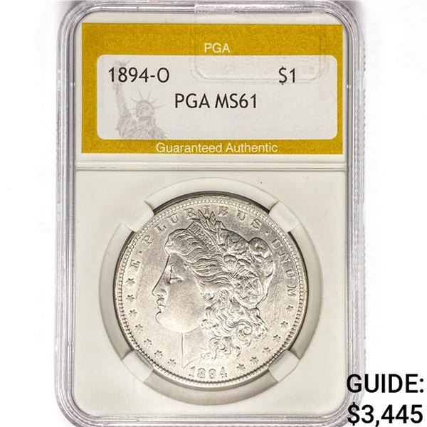 1894-O Morgan Silver Dollar PGA MS61