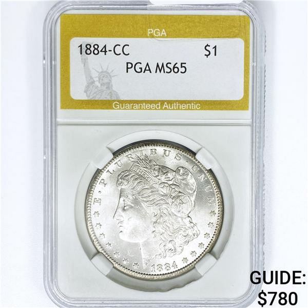 1884-CC Morgan Silver Dollar PGA MS65