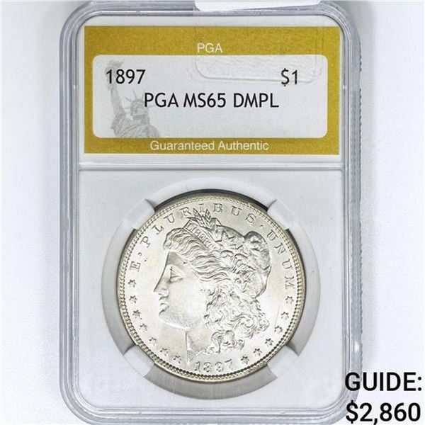 1897 Morgan Silver Dollar PGA MS65 DMPL