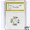 Image 1 : 1911-S Barber Dime PGA MS63