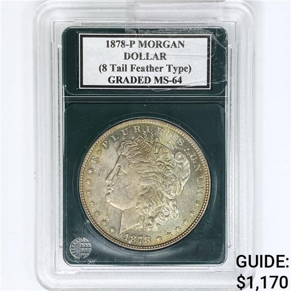 1878 8TF Morgan Silver Dollar MS64