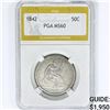 Image 1 : 1842 Seated Liberty Half Dollar PGA MS60
